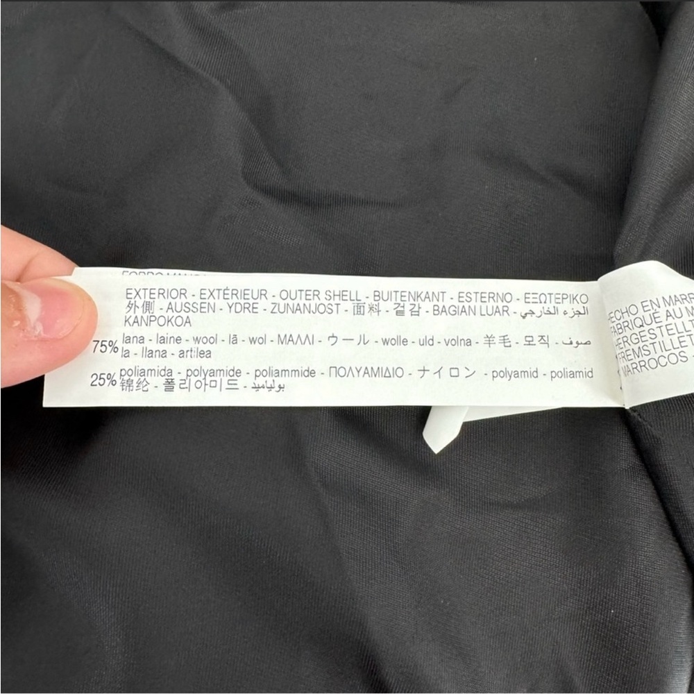 New Zara Manteco Classic long wool elegant coat - Picture 7 of 12